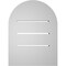 Ekena Millwork Round Top Surface Mount PVC Gable Vent: Functional, w/ 2"W x 2"P Brickmould Sill Frame, 12"W x 16"H GVPRT12X1603SF - alternate 4